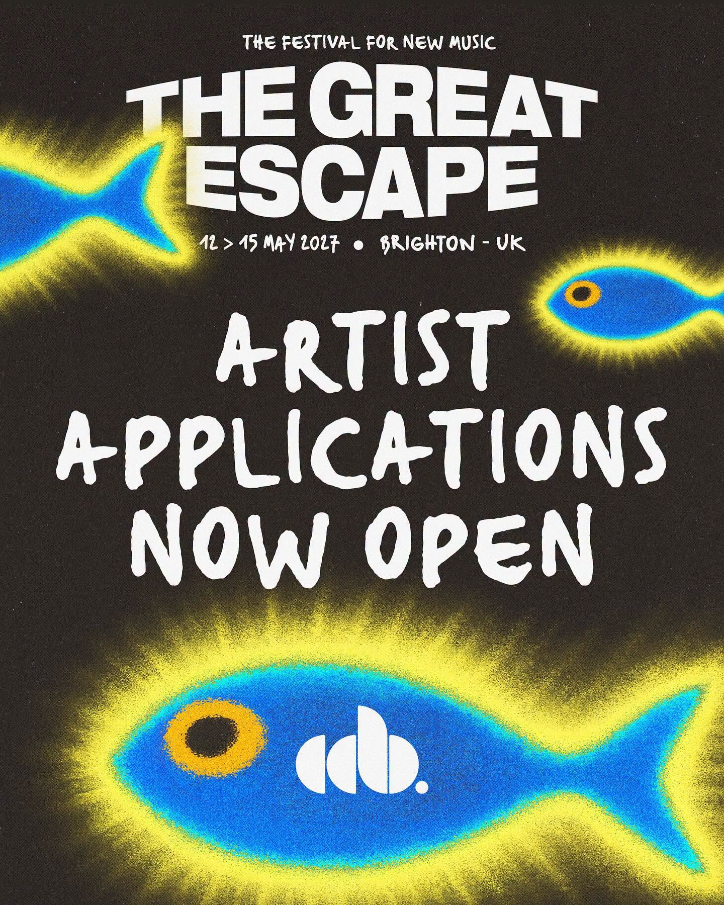 Submissions open! Apply to play Great Escape Festival 2027